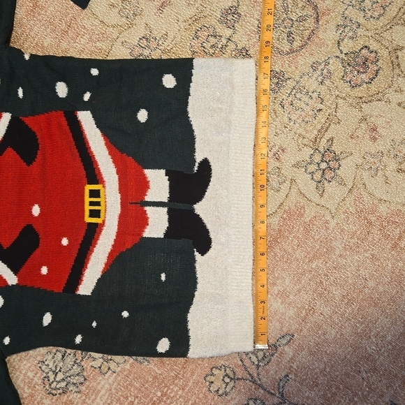 Merry Christmas by Poof Naughty Santa Christmas Sweater and Hat Set - Size M - Picture 11 of 12